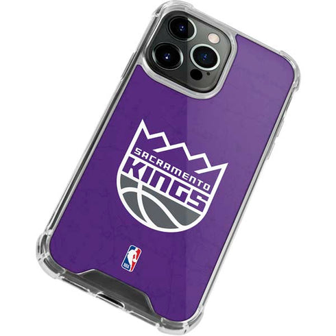 NBA Sacramento Kings Distressed iPhone 14 Pro Clear Case
